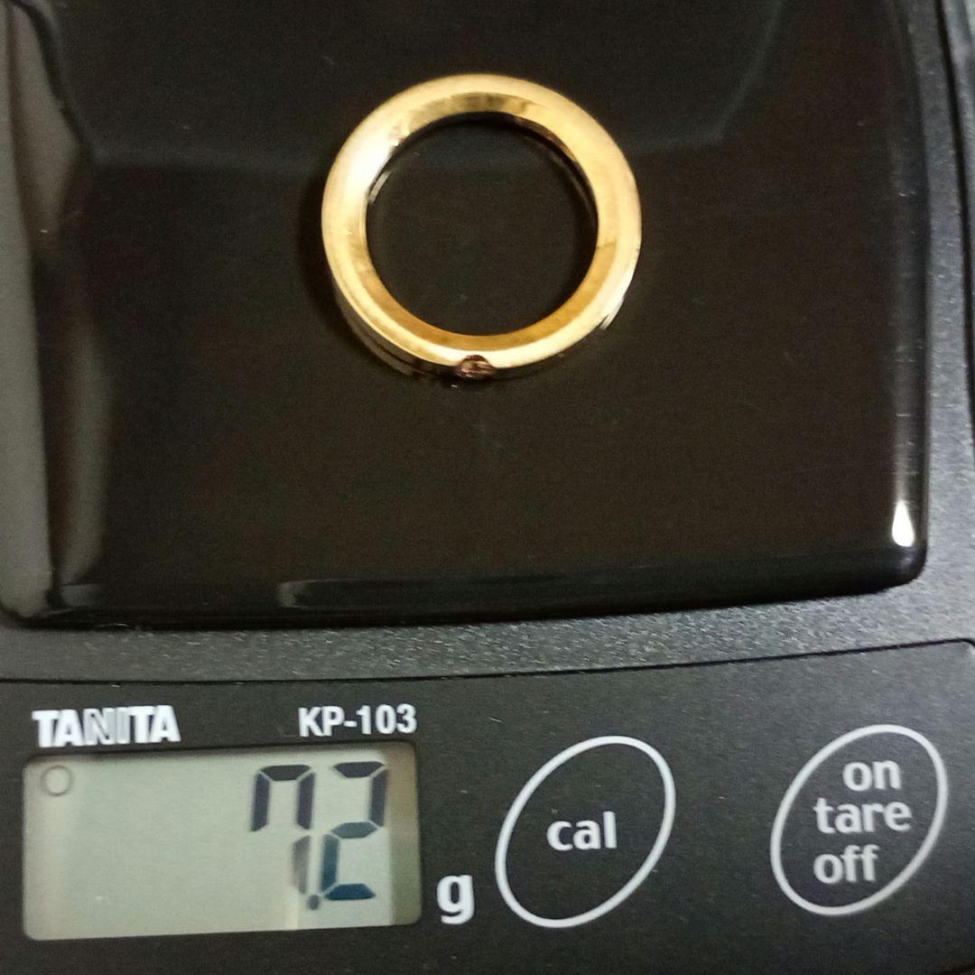 イタリア製K18刻印あり✨セイレーンアズーロゴールドずっしり✨ダイヤモンドリング