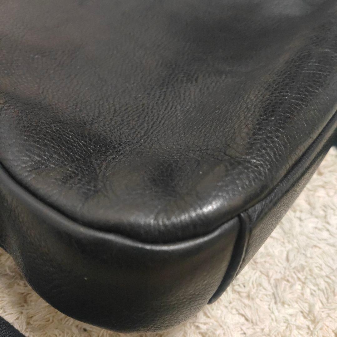 COACH コーチ レザーショルダーバッグ 黒 F71745 メンズ 斜め掛け