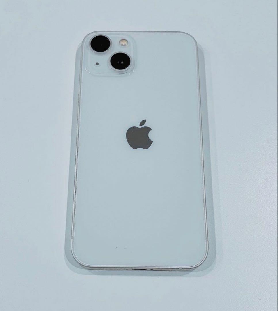 【純正バッテリー新品交換済iPhone 13 スターライト 本体 データ消去依頼