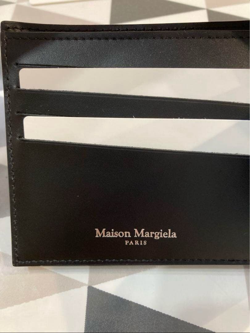メゾンマルジェラ 二つ折り財布 ブラック