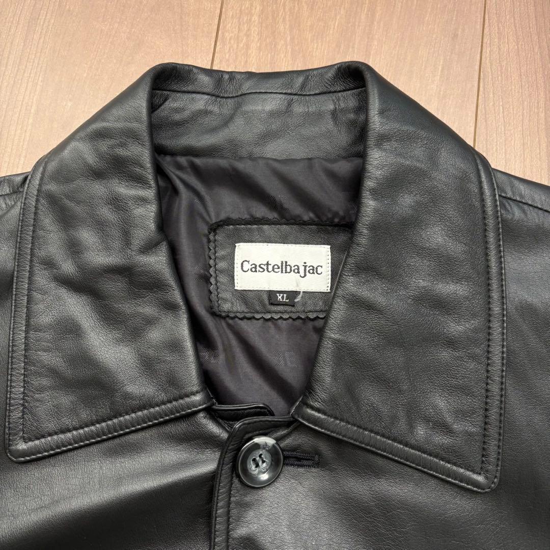 美品 Castelbajac レザーコート XL リアルレザー ベルト付 Y2K