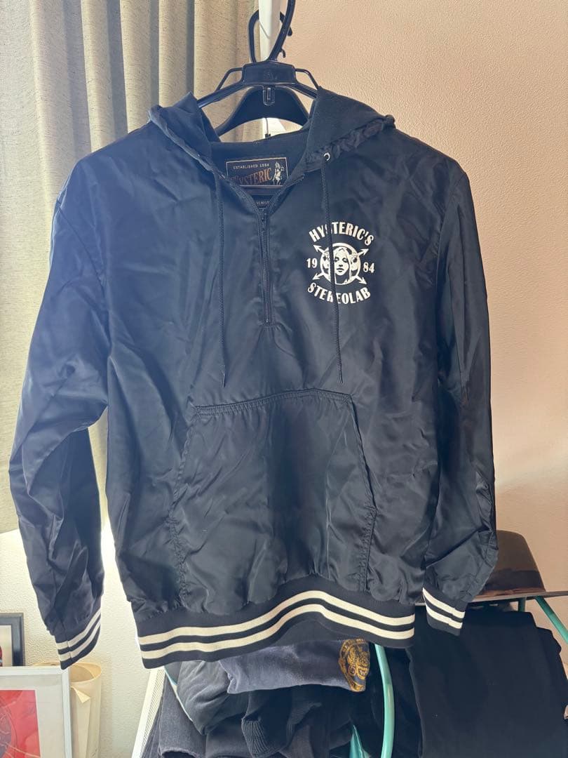 HYSTERIC GLAMOUR アノラックパーカー M 黒 プリント 日本製