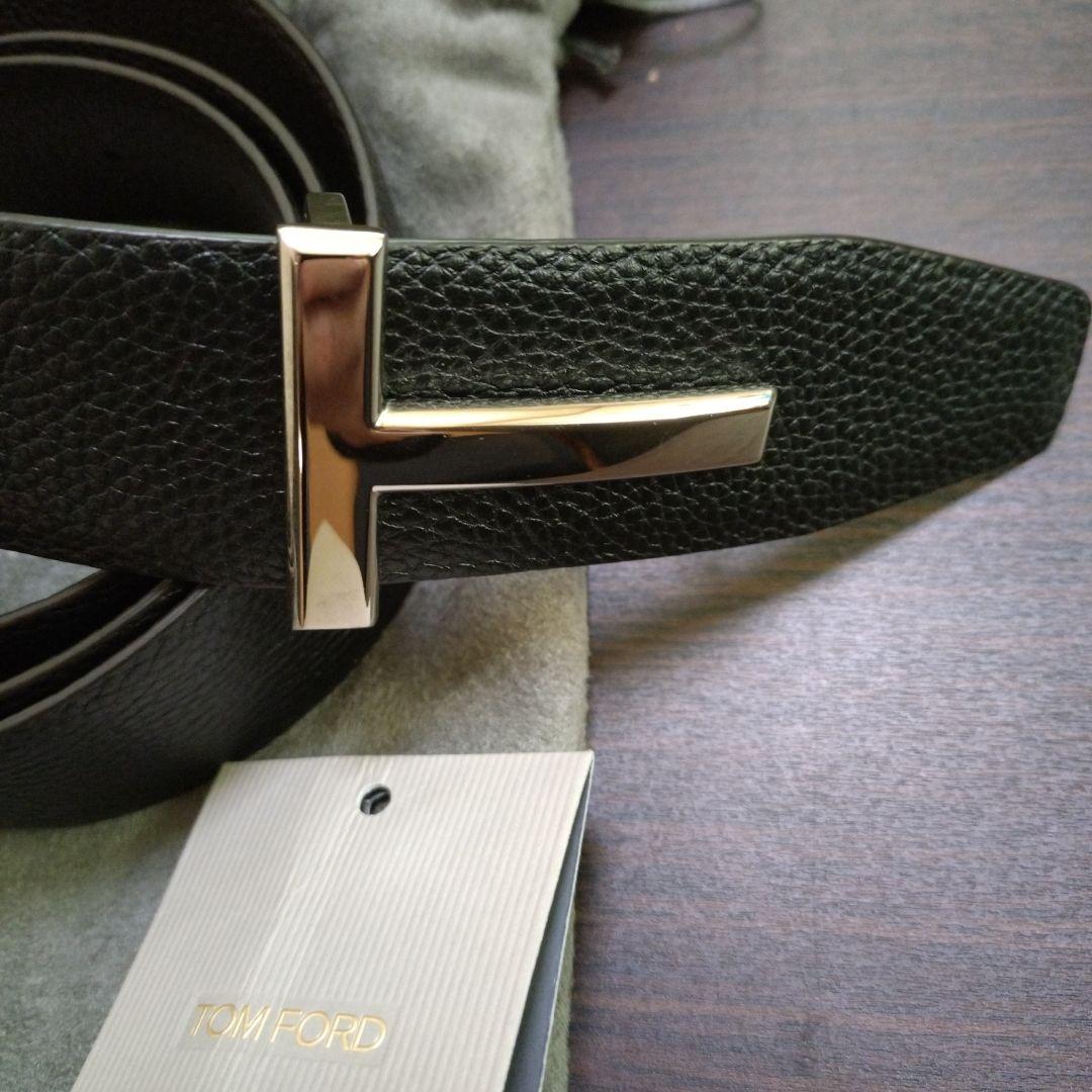 と*の様 TOM FORD 黒レザー ベルト