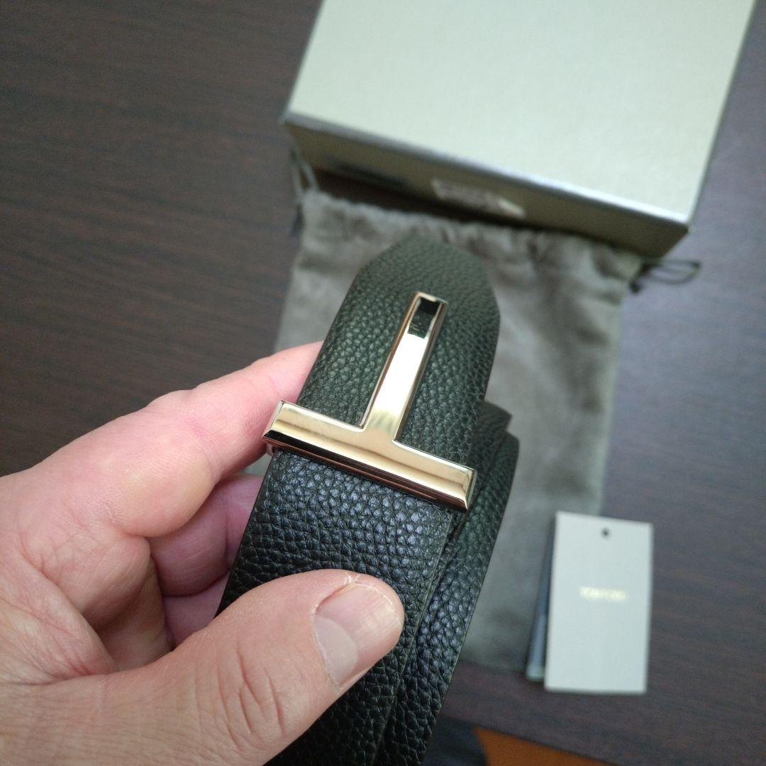 と*の様 TOM FORD 黒レザー ベルト