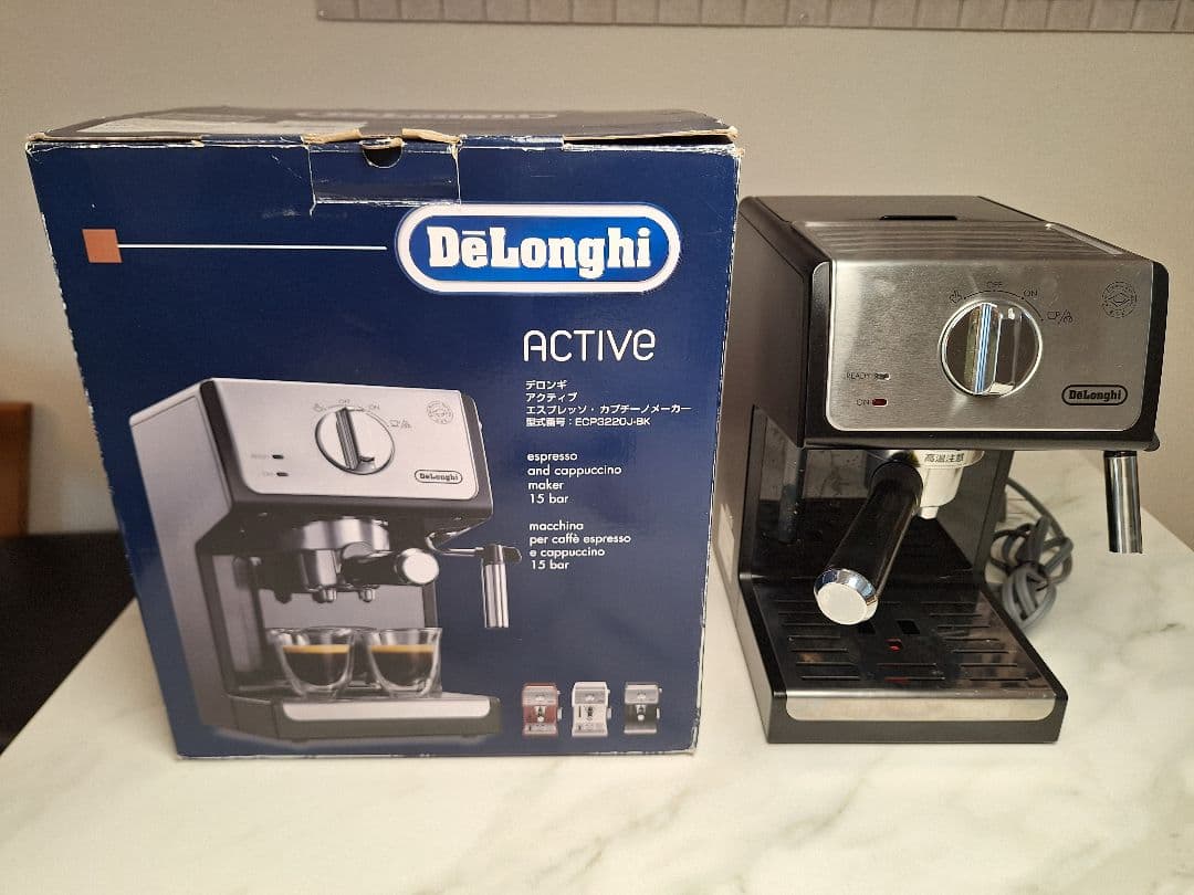 正規品箱入り中古 DeLonghi ECP3220J-BK エスプレッソマシン