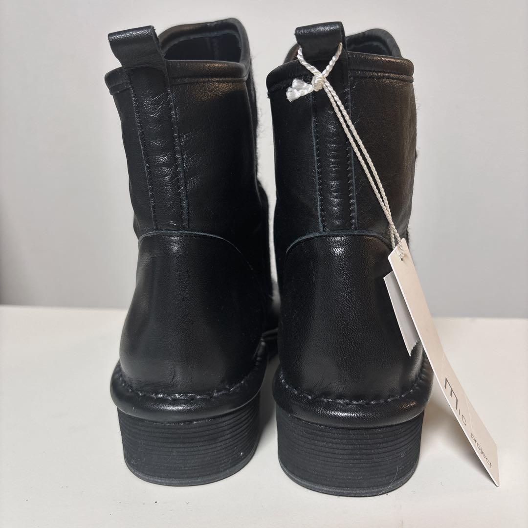 【未使用級】慈雨Jin ショートブーツ ブラック ドット柄 水玉 センソユニコ