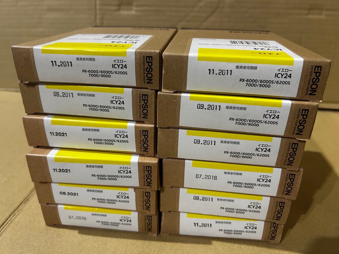 専用★訳アリ期限切れ未使用EPSON IC24各色インクカートリッジ79個