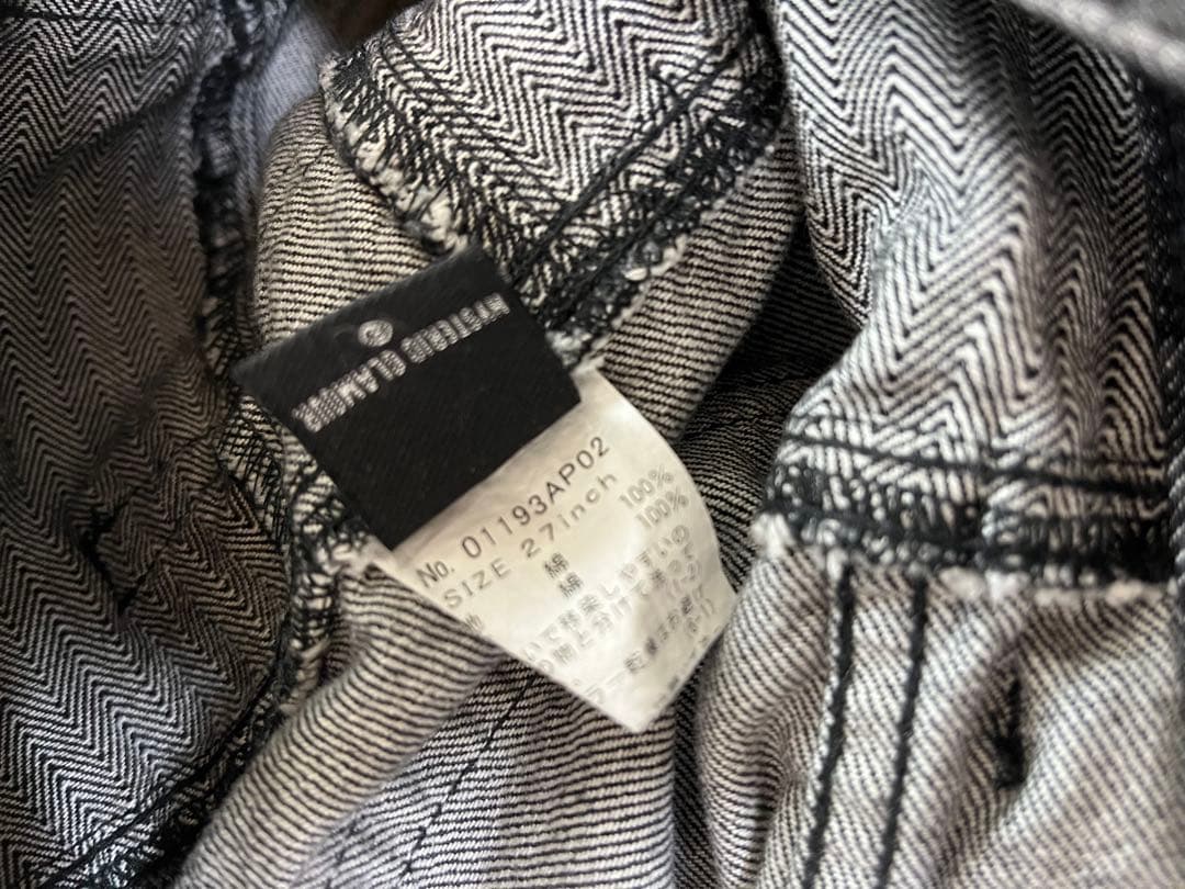 ヒステリックグラマー スクラッチフレアデニムパンツ ブラック 27インチ