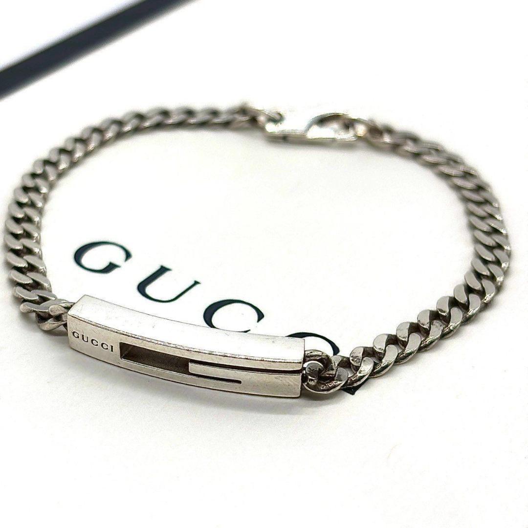 あ*ら様 グッチ　ブレスレット カットアウトG チェーン 喜平 925 シルバー