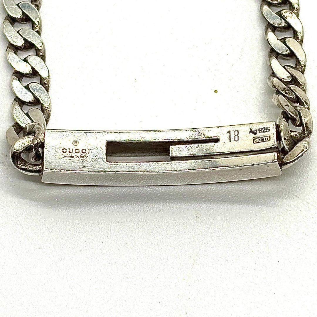 あ*ら様 グッチ　ブレスレット カットアウトG チェーン 喜平 925 シルバー