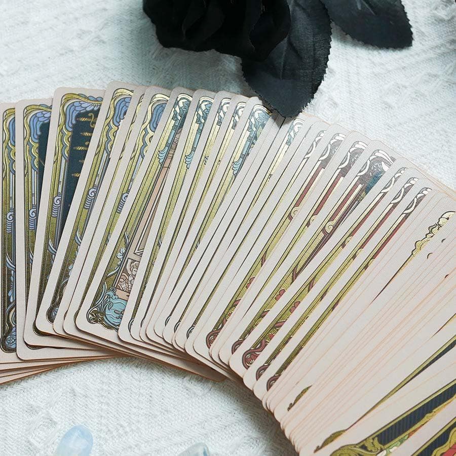 【正規品タロットカード】アールヌーボー調のレトロな美麗ヴィンテージアートタロット