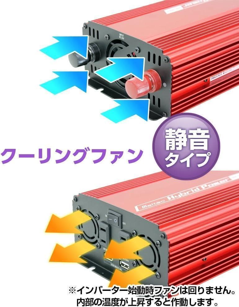 メルテック 車載用 インバーター USB コンセント　24V SIV-1001