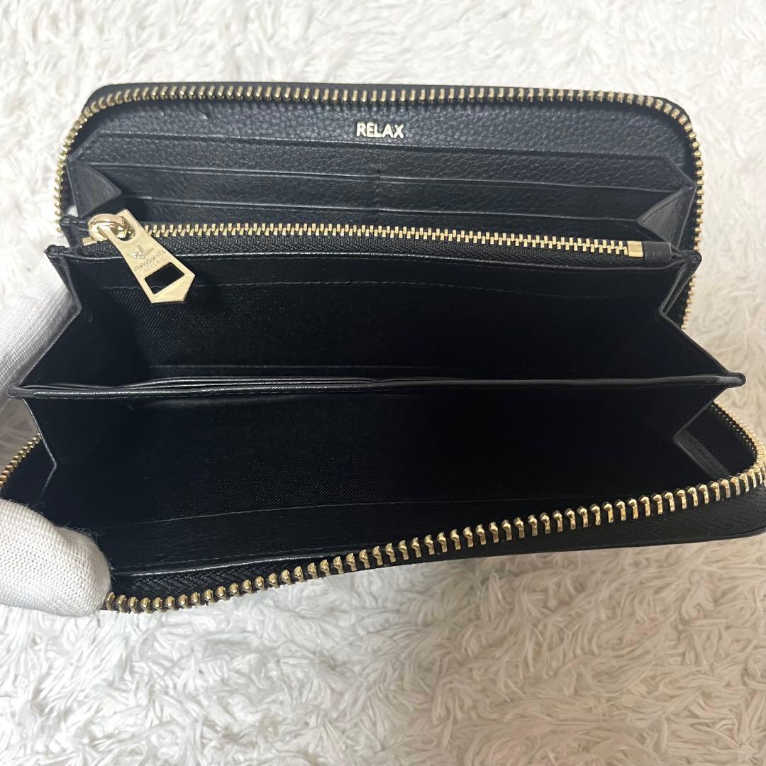 ✨美品✨ウノピュウノウグァーレトレ 長財布 ラウンドジップ 黒 ゴールド金具