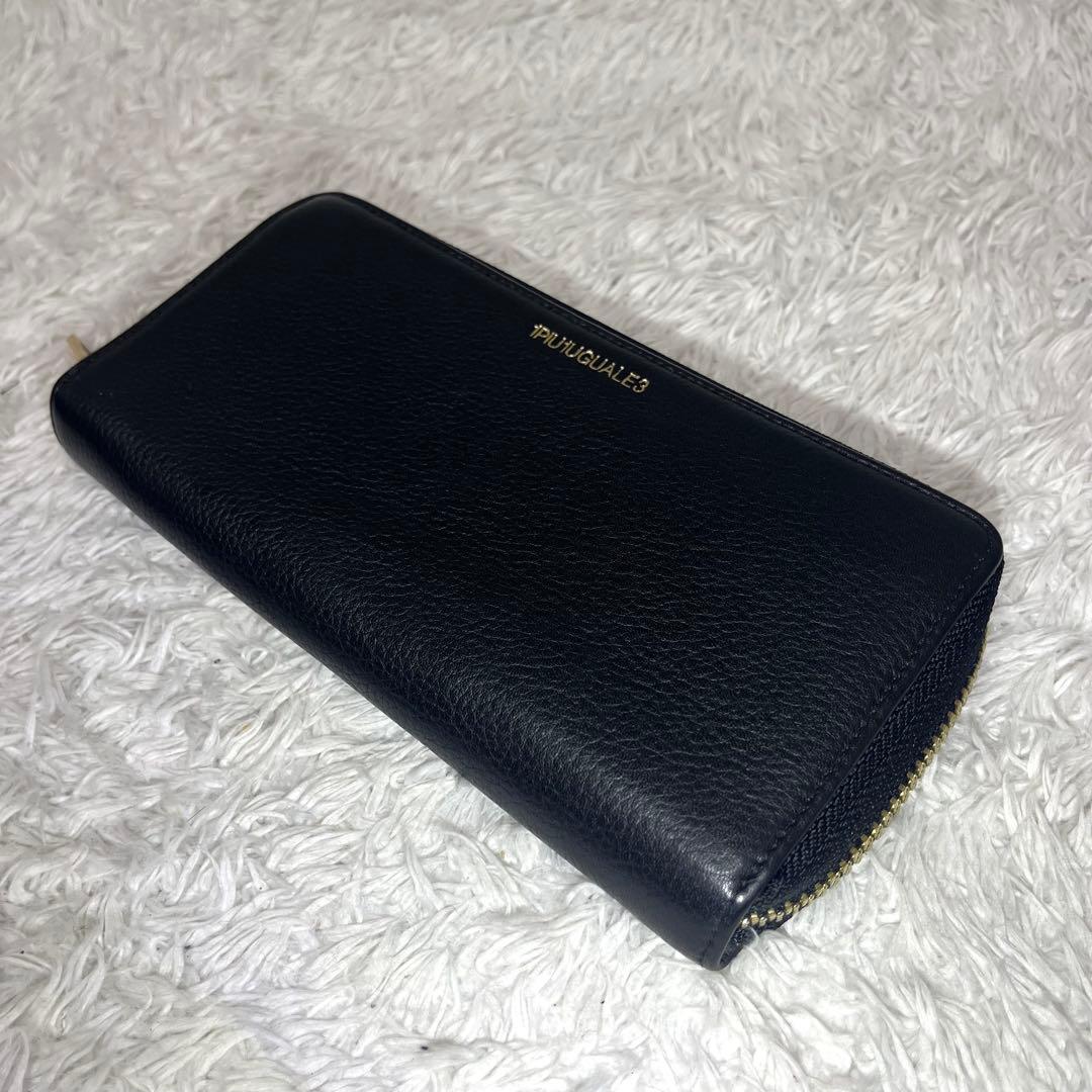 ✨美品✨ウノピュウノウグァーレトレ 長財布 ラウンドジップ 黒 ゴールド金具