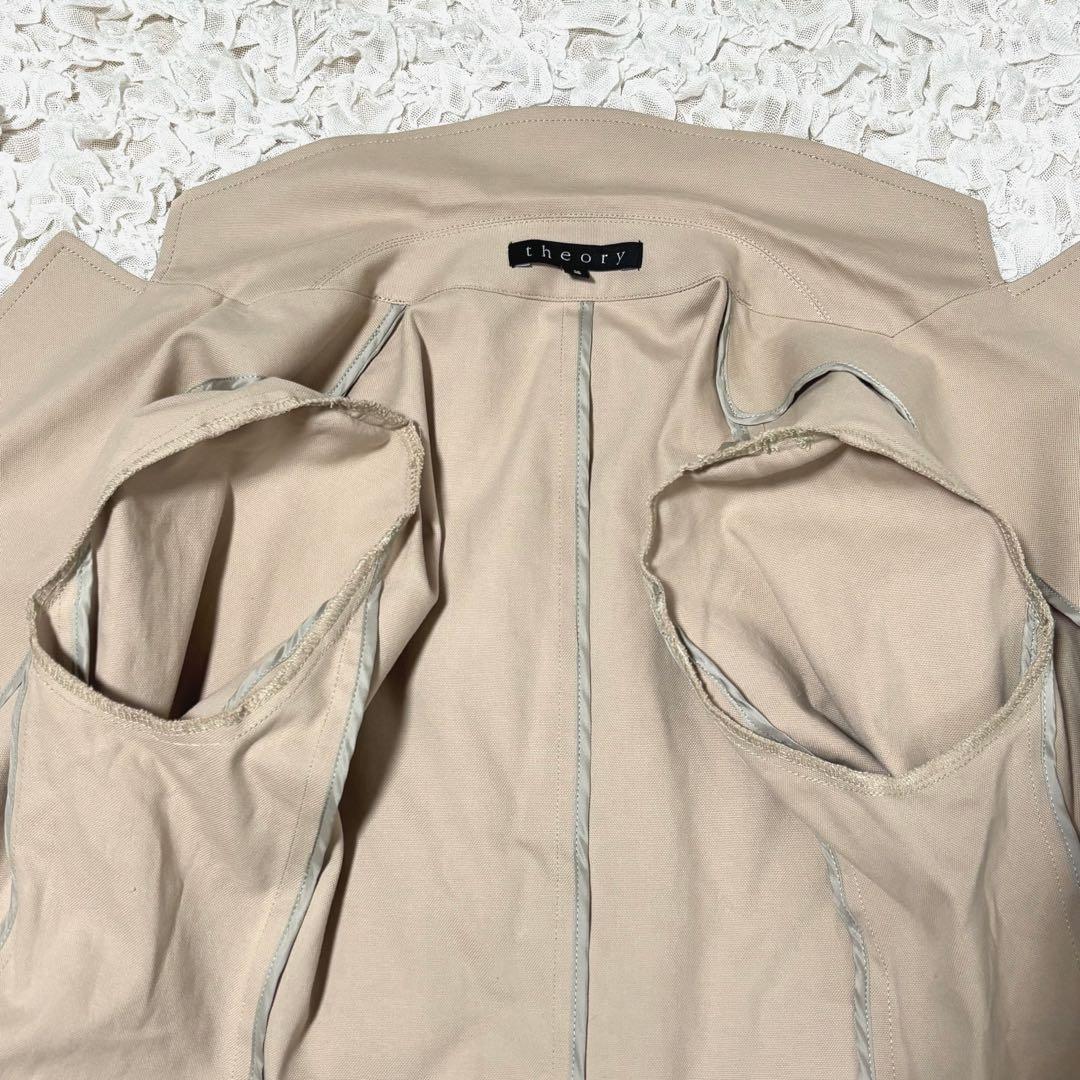 美品 セオリー パンツスーツ セットアップ 伸縮性 シングル 1B ベージュ S