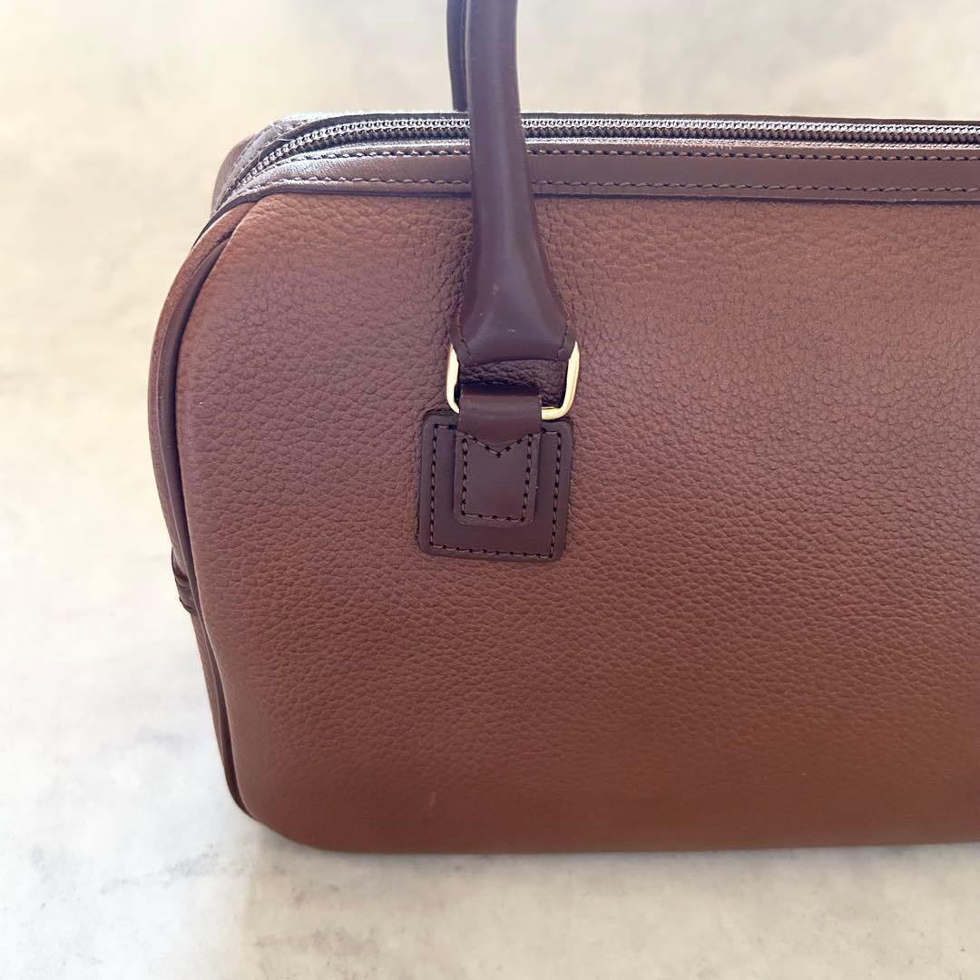 美品希少バーバリーズレザーミニボストンバッグ裏地ノバチェック