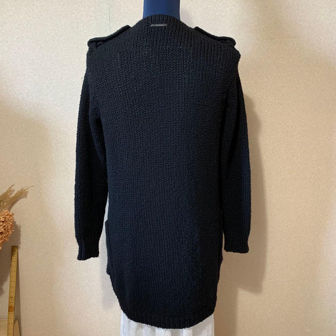 《古着》　Burberry London バーバリーロンドン　ニットコート　黒色