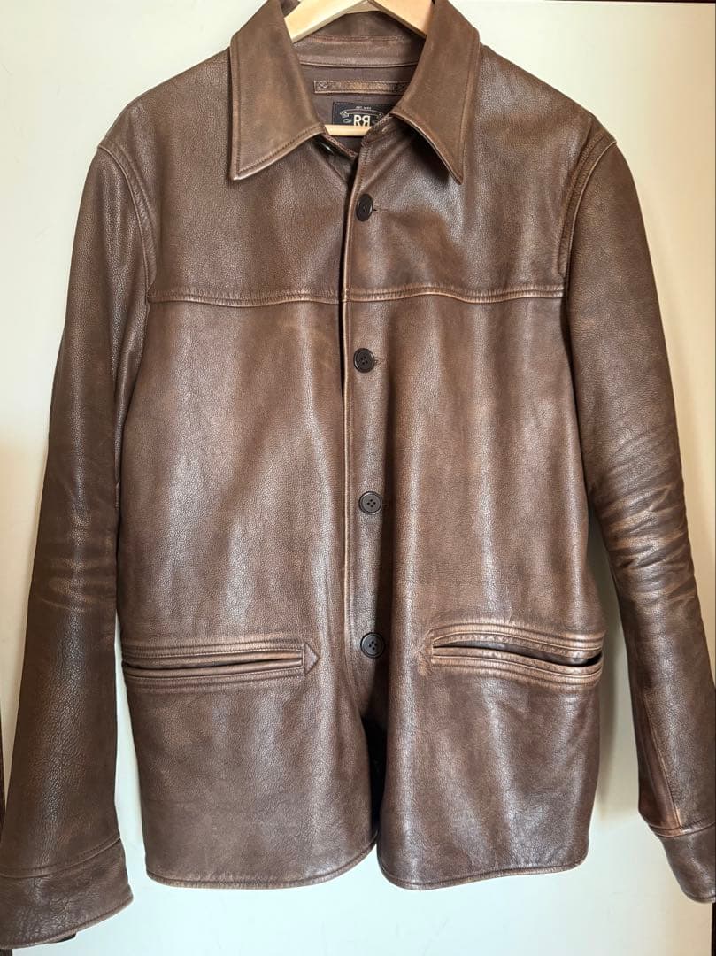 RRL 2023 レザードライバーコート　サイズL