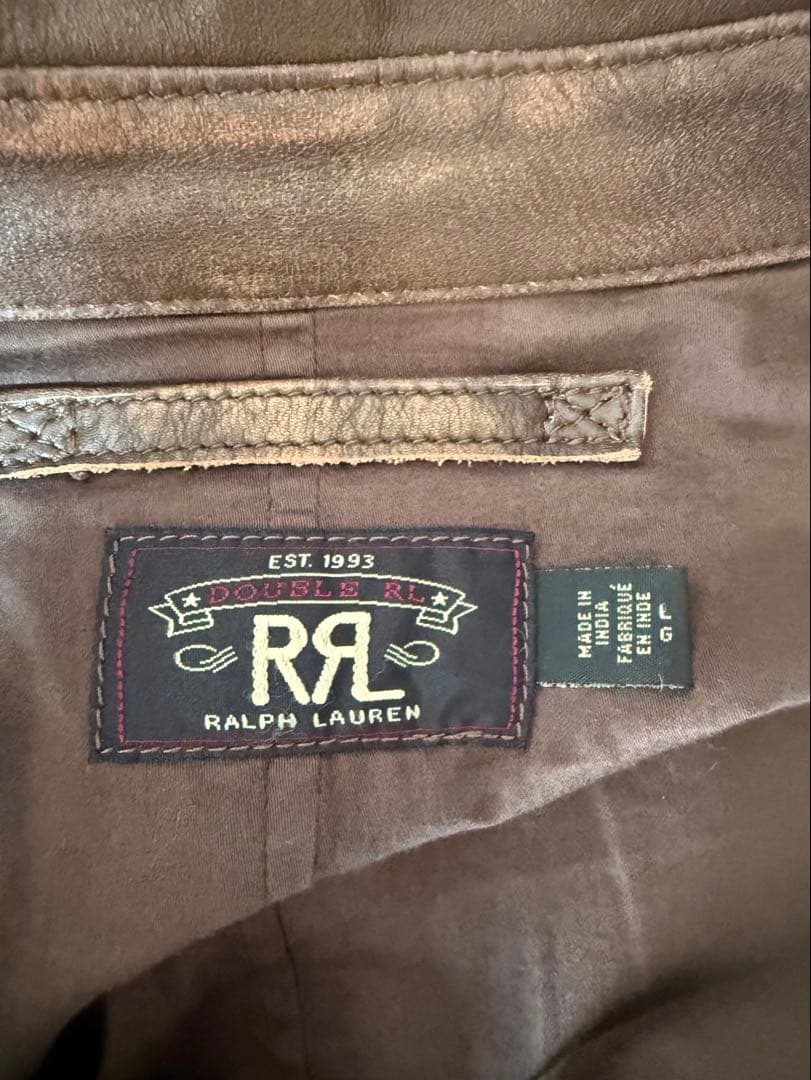 RRL 2023 レザードライバーコート　サイズL