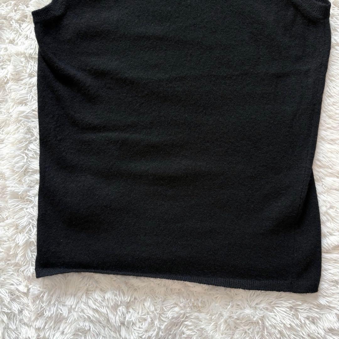 CHANEL カシミヤ100% タートルネック ニットベスト ブラック 38