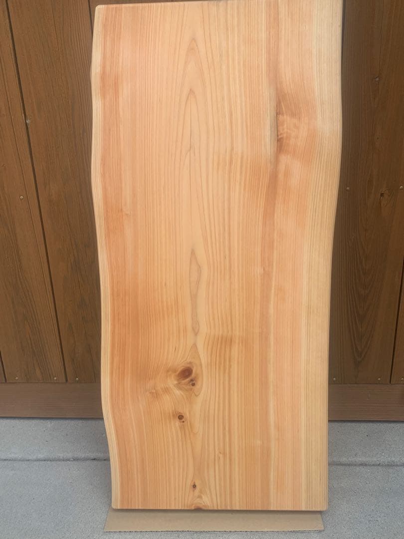 ☆ぺんぎん☆楠円形飾り台、桧片側耳付棚板オーダー製作●確認