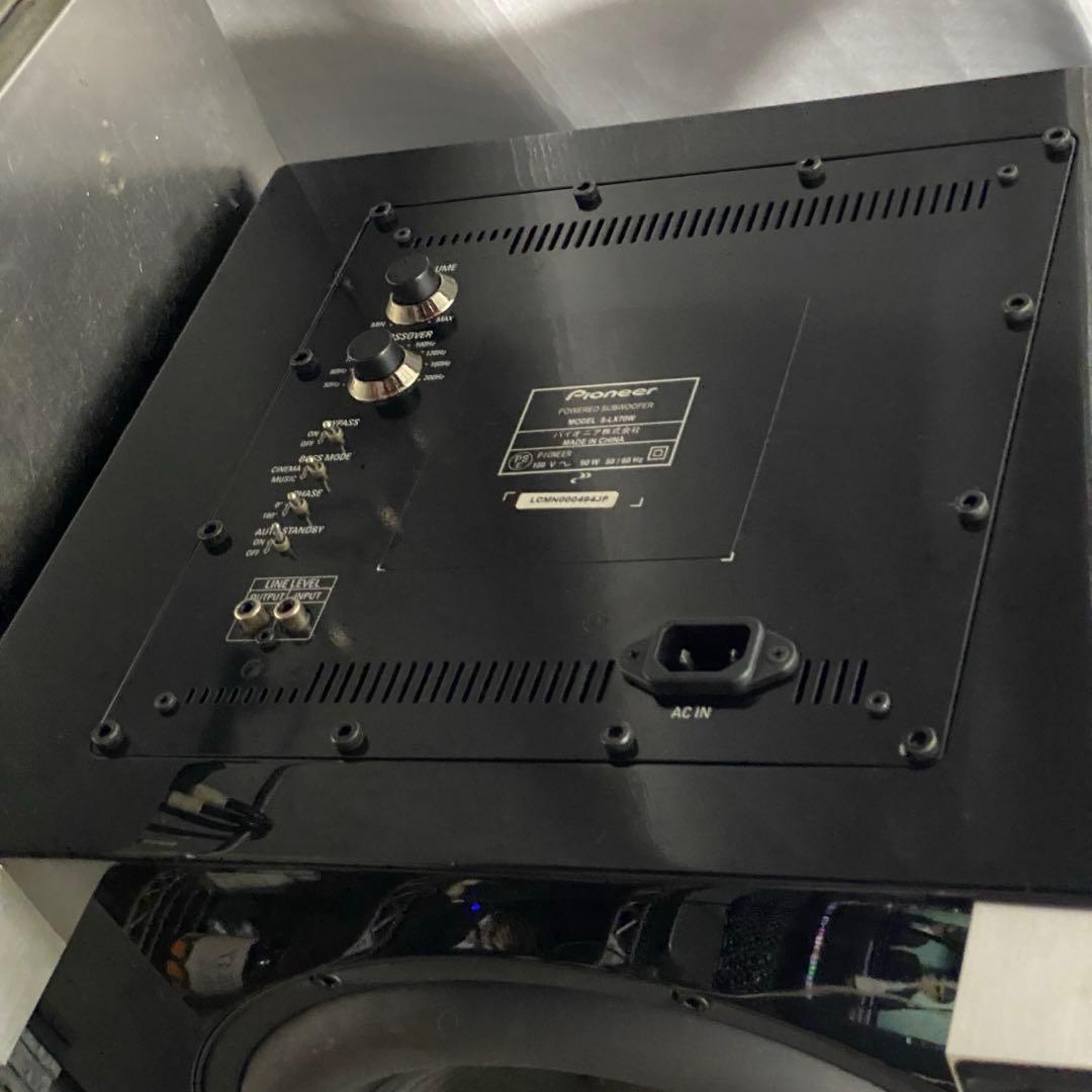 パイオニア　S-LX70W　密閉型サブウーファー　ピアノブラック