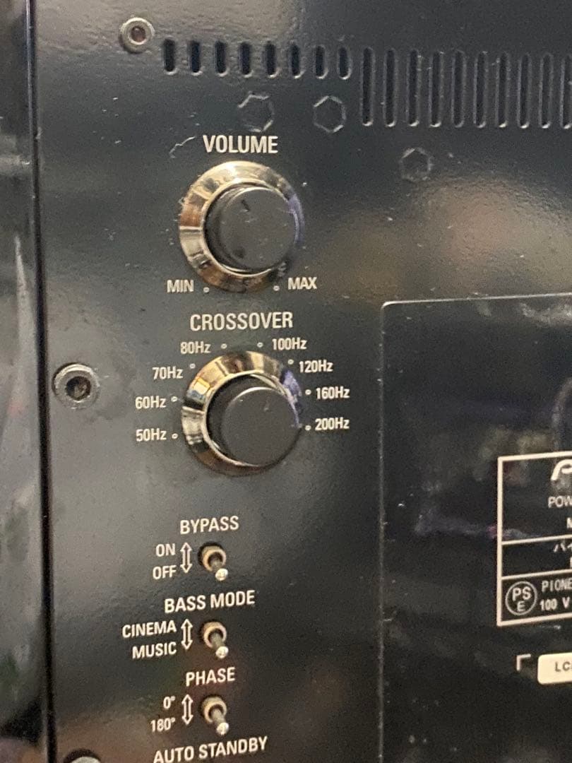 パイオニア　S-LX70W　密閉型サブウーファー　ピアノブラック