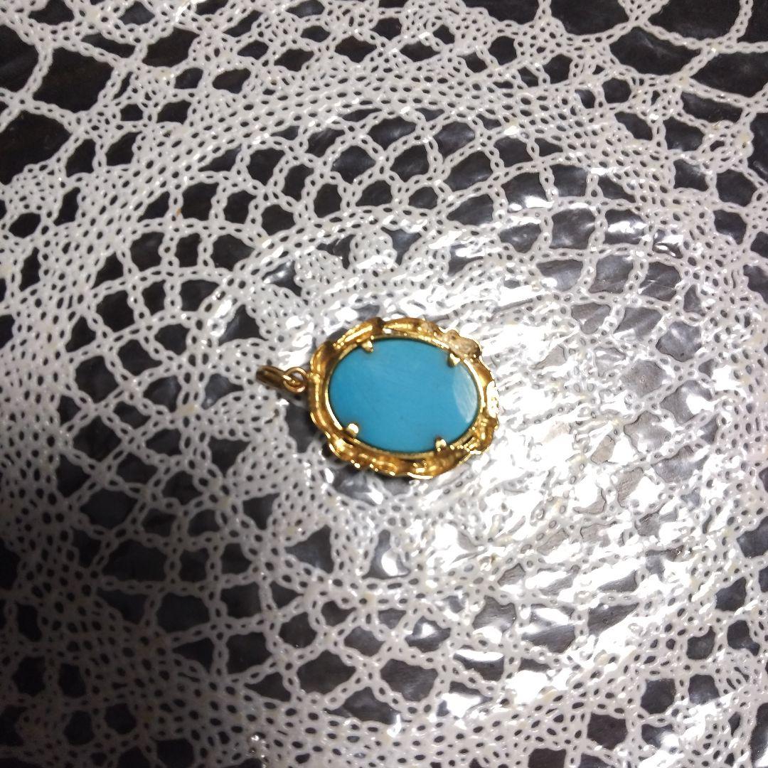 k18 トルコ石ペンダントトップ 重量合計４g お正月価格