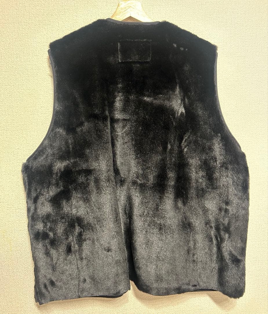 【美品】Barbour ファーライナー ベスト ブラック 40 バブアー