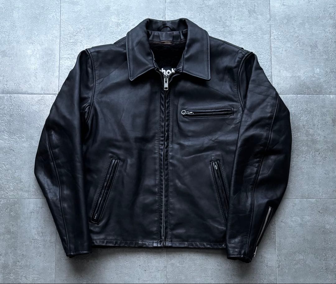 USA製　Schott シングルライダースジャケット　牛革　643 サイズ38
