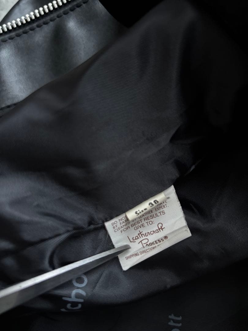 USA製　Schott シングルライダースジャケット　牛革　643 サイズ38