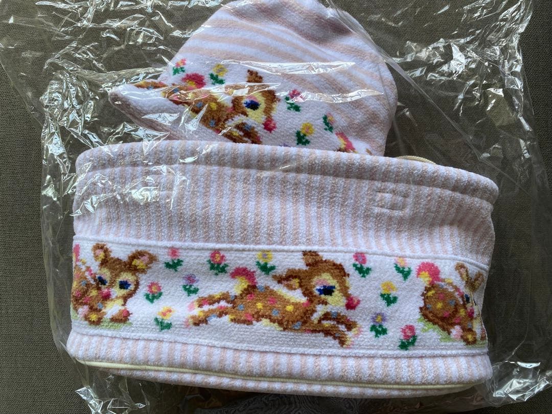 【新品未使用】フェイラー ベビーカーポーチ 巾着付き バンビ柄