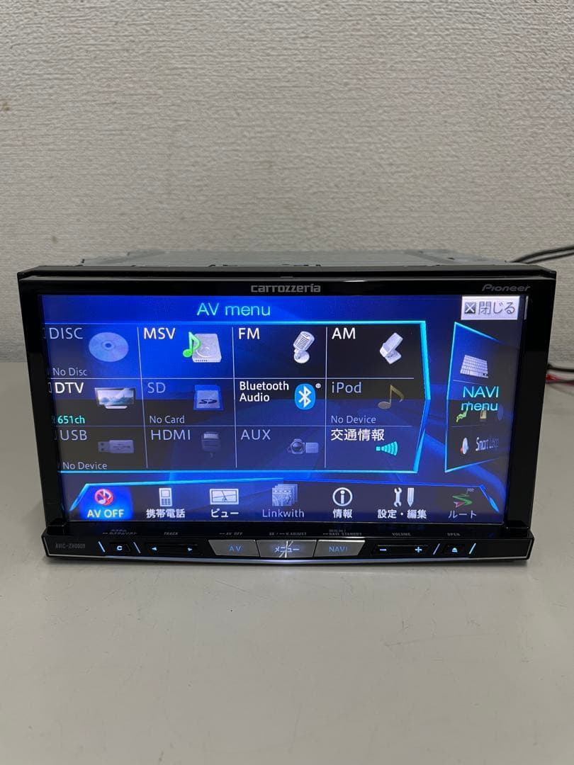カロッツェリア◇AVIC-ZH0009HUD◇フルセグ/CD/DVD/BT/MS