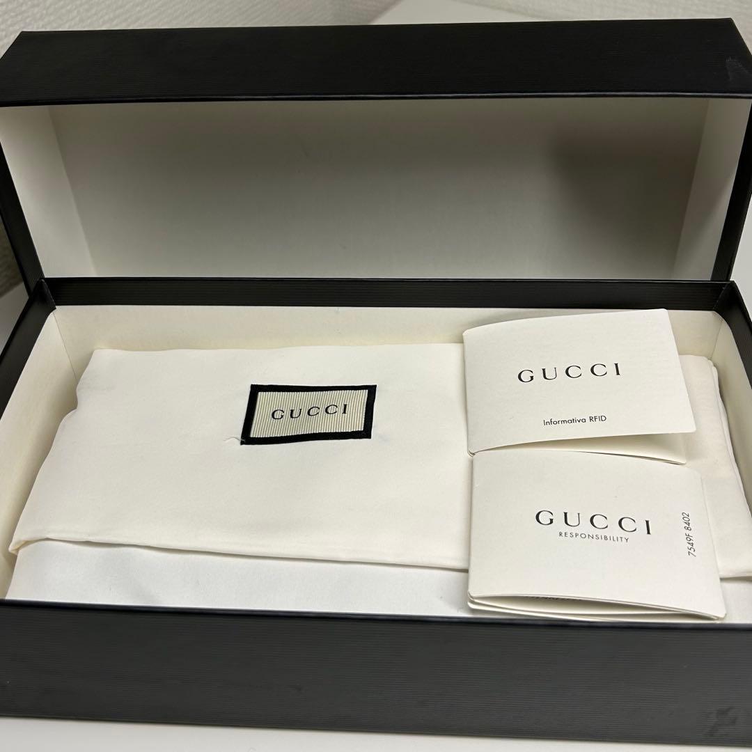 超美品　GUCCI グッチ インターロッキング　G 長財布　レザー メンズ