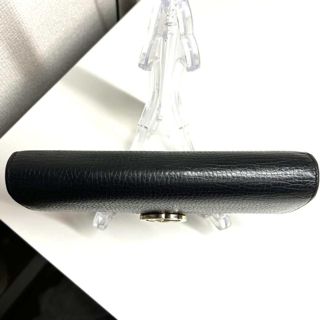超美品　GUCCI グッチ インターロッキング　G 長財布　レザー メンズ