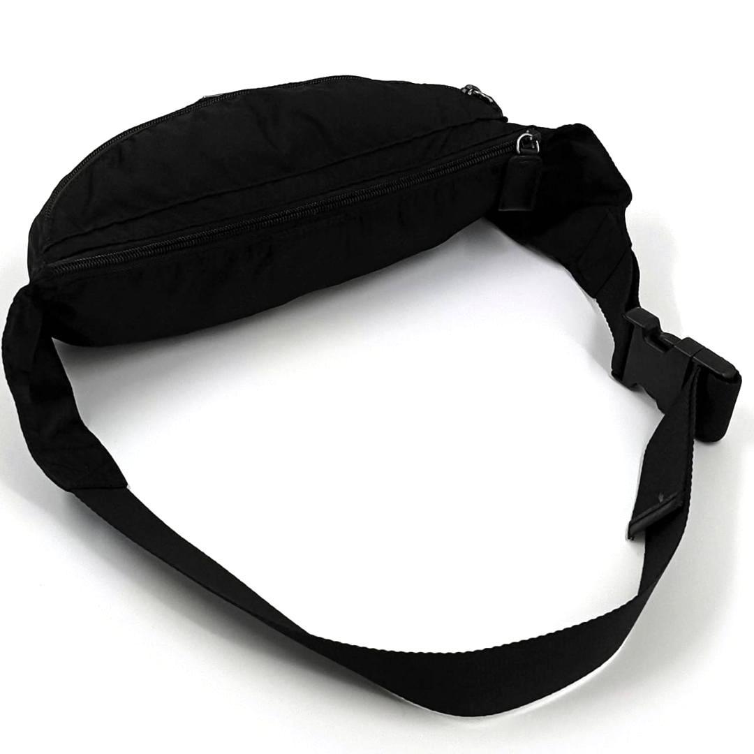 希少✨プラダ ウエストポーチ ボディバッグ ナイロン 三角ロゴ 黒 白タグ