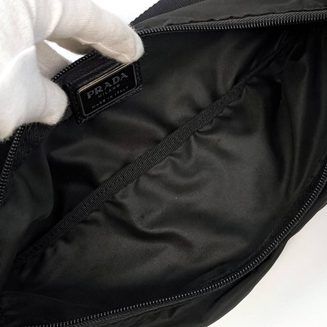 希少✨プラダ ウエストポーチ ボディバッグ ナイロン 三角ロゴ 黒 白タグ
