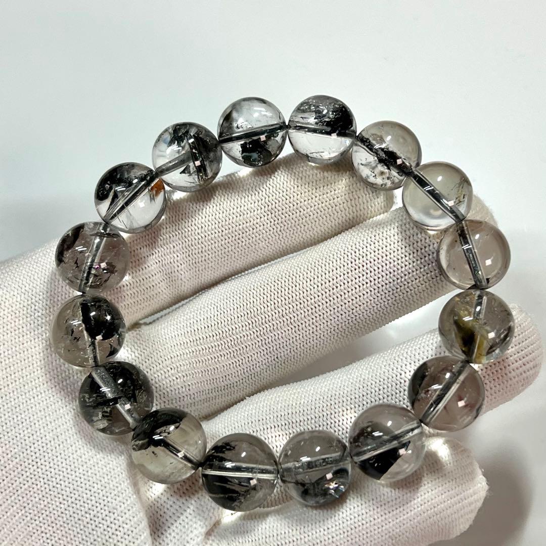 高品質　ハーキマーダイヤモンドブレスレット　透明感きれい　4