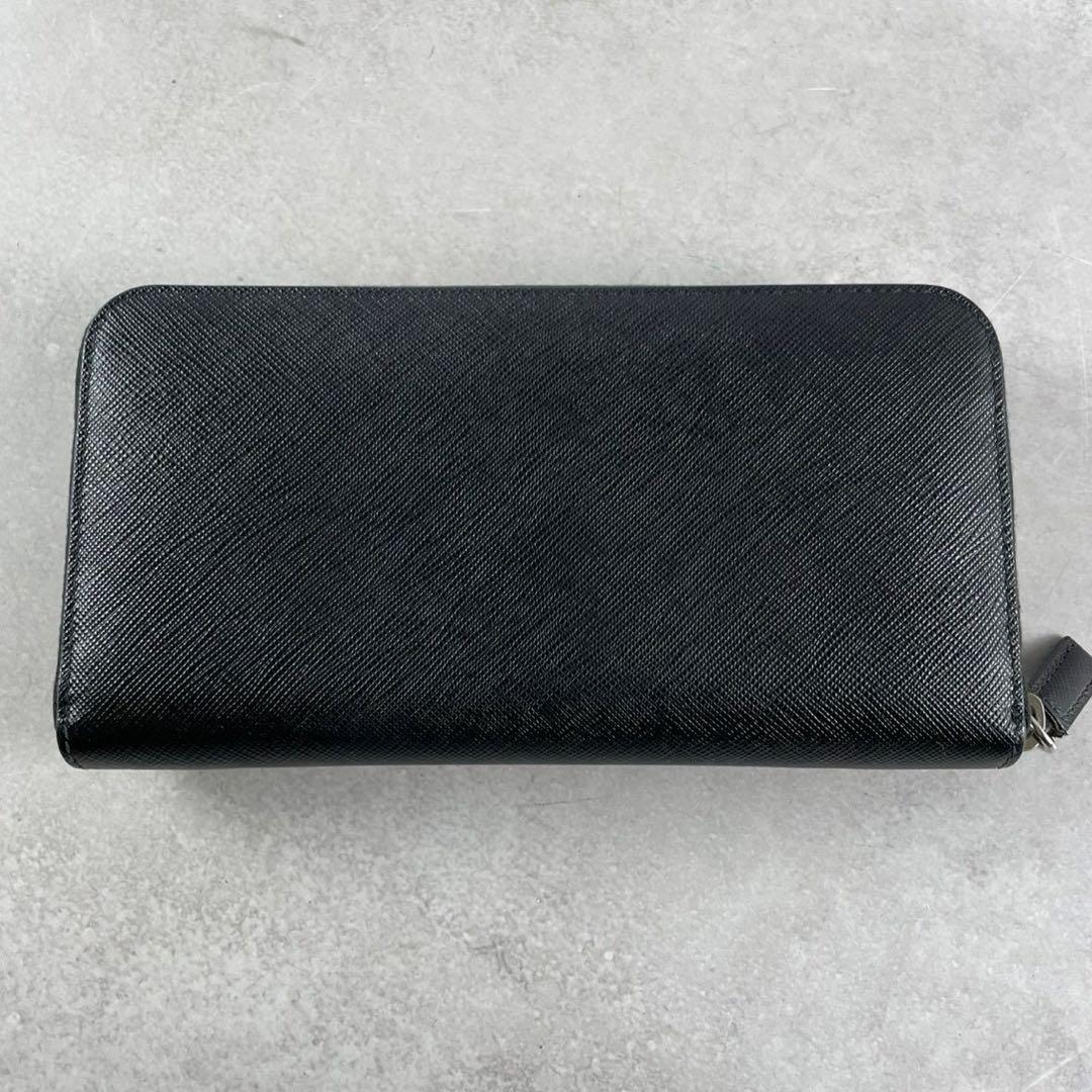 【付属品完備】PRADA 長財布 ラウンドファスナー サフィアーノ ブラック