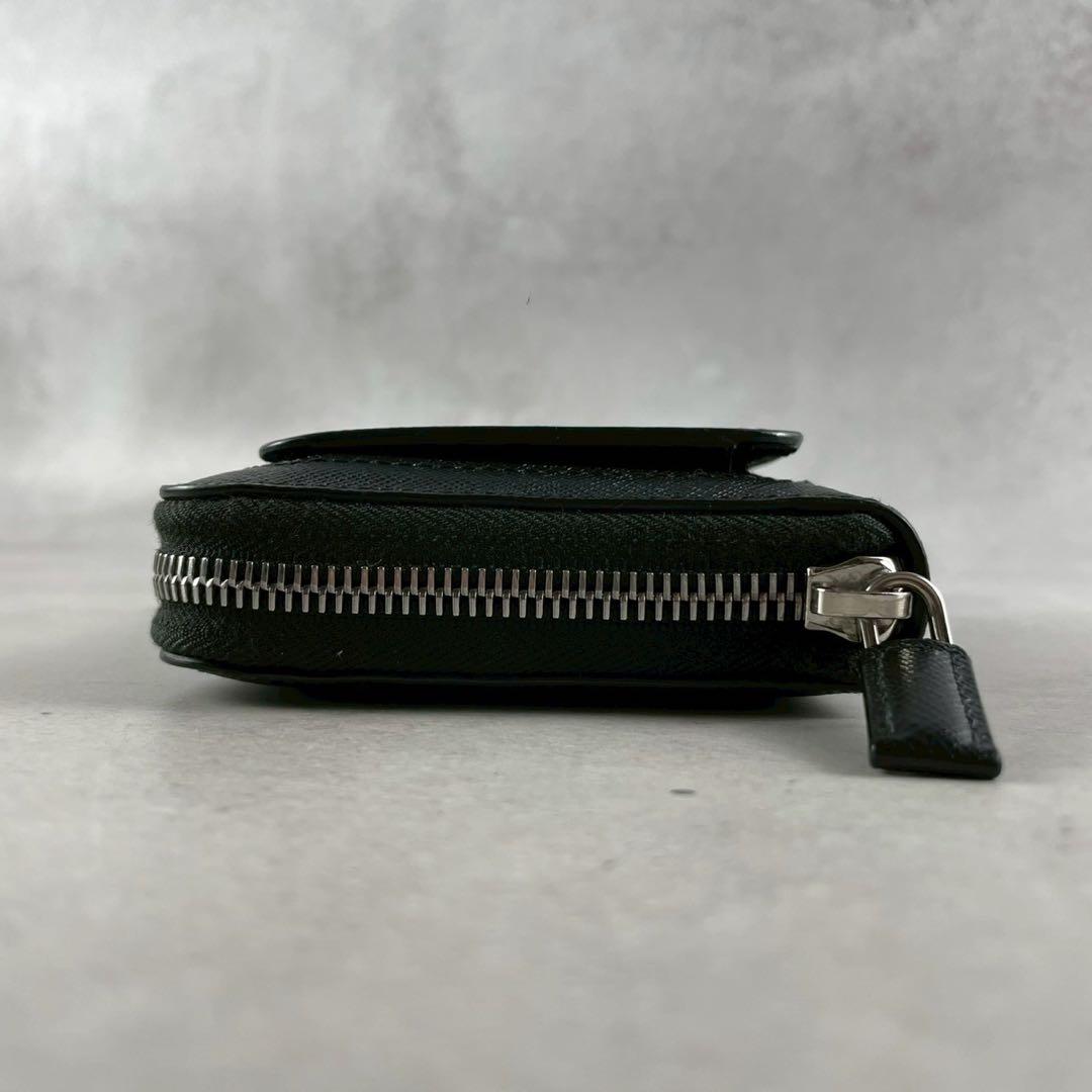 【付属品完備】PRADA 長財布 ラウンドファスナー サフィアーノ ブラック
