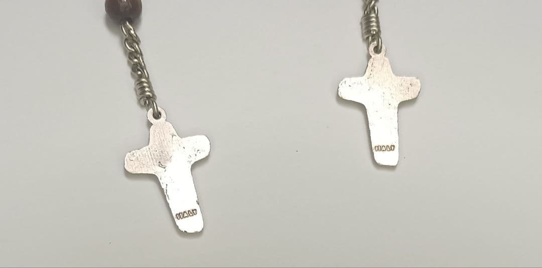 ミニ手編みペアロザリオ・カトリック祈祷書「祈りの友」によるモデル　　251107