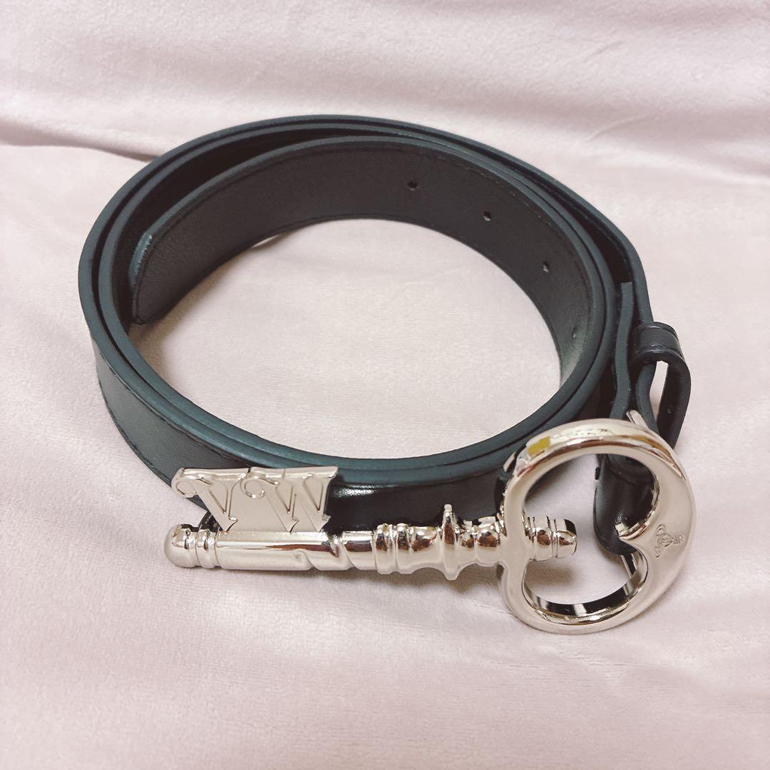 【美品】ヴィヴィアンウエストウッド ベルト 鍵 キー レザー 黒 ブラック