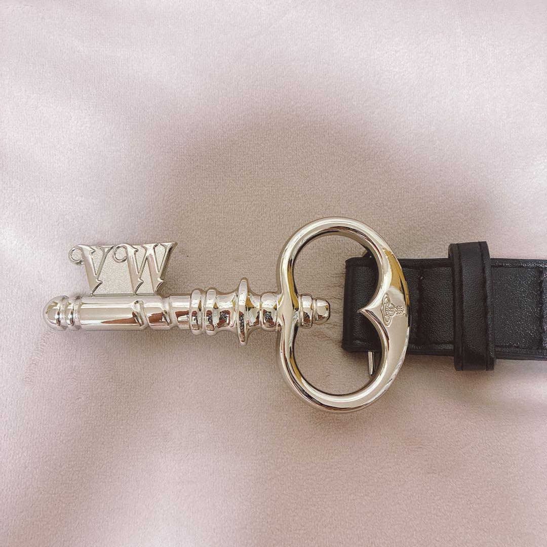 【美品】ヴィヴィアンウエストウッド ベルト 鍵 キー レザー 黒 ブラック