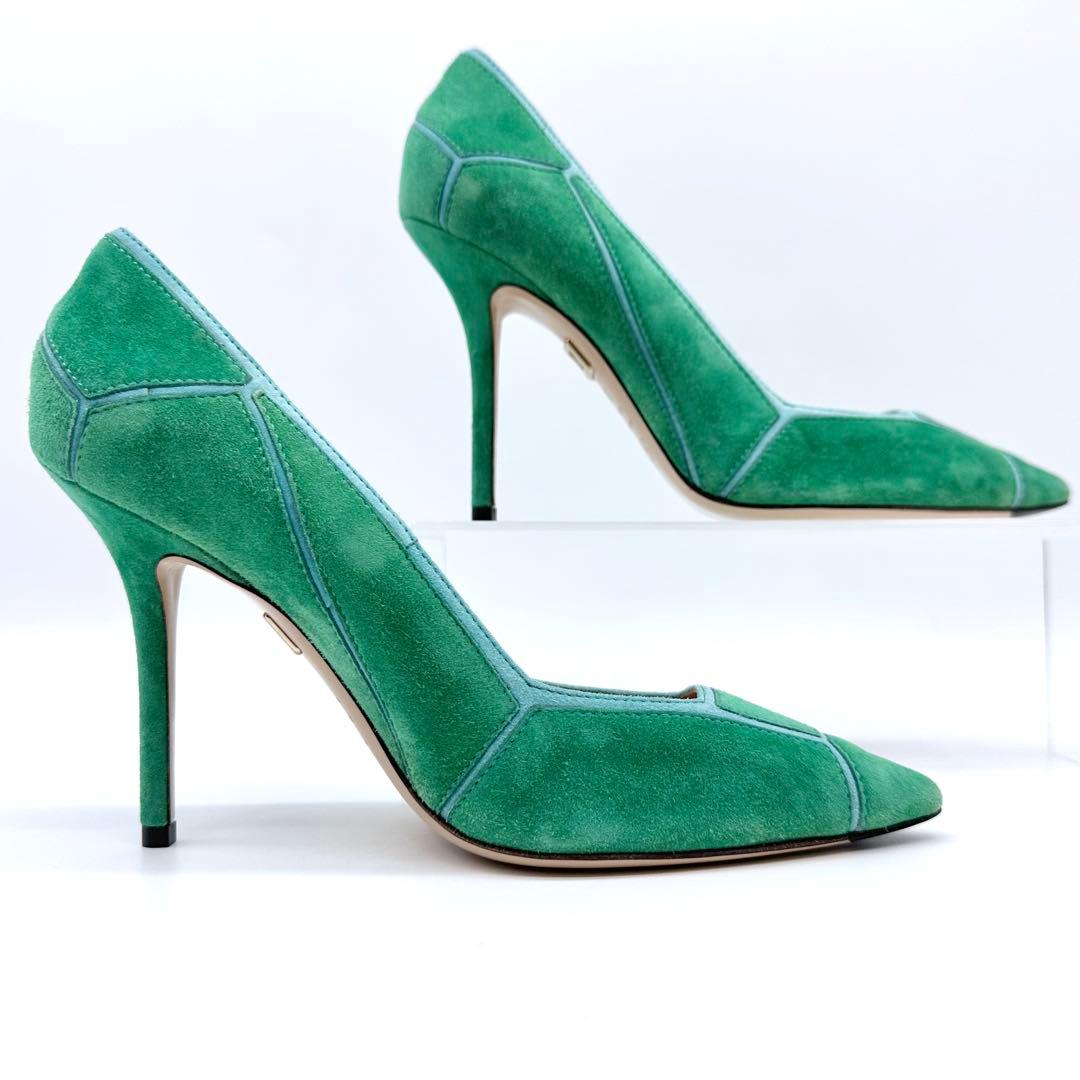 未使用✨ロジェヴィヴィエ スエード パンプス ハイヒール グリーン系 23.5位