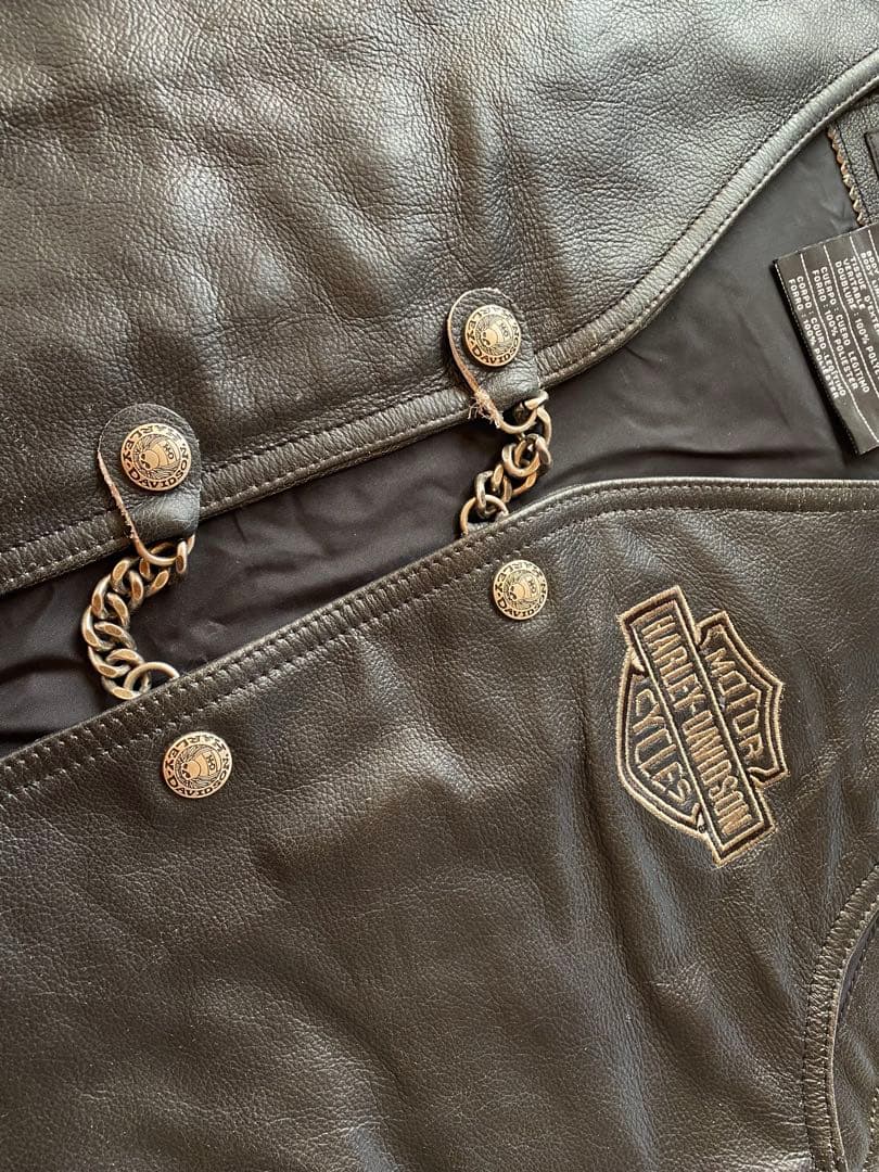 新品未使用Harley-Davidsonレザーベスト スカルベスト 現品限り激安