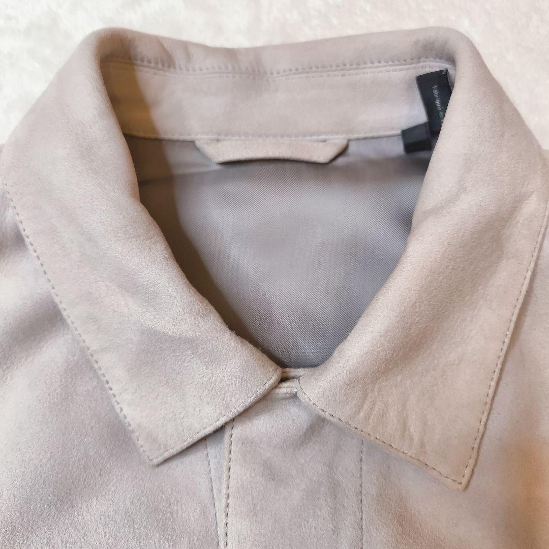 名作 Theory JAMIE ラムスキンス エード ブルゾン グレージュ M