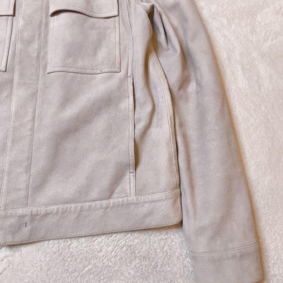 名作 Theory JAMIE ラムスキンス エード ブルゾン グレージュ M