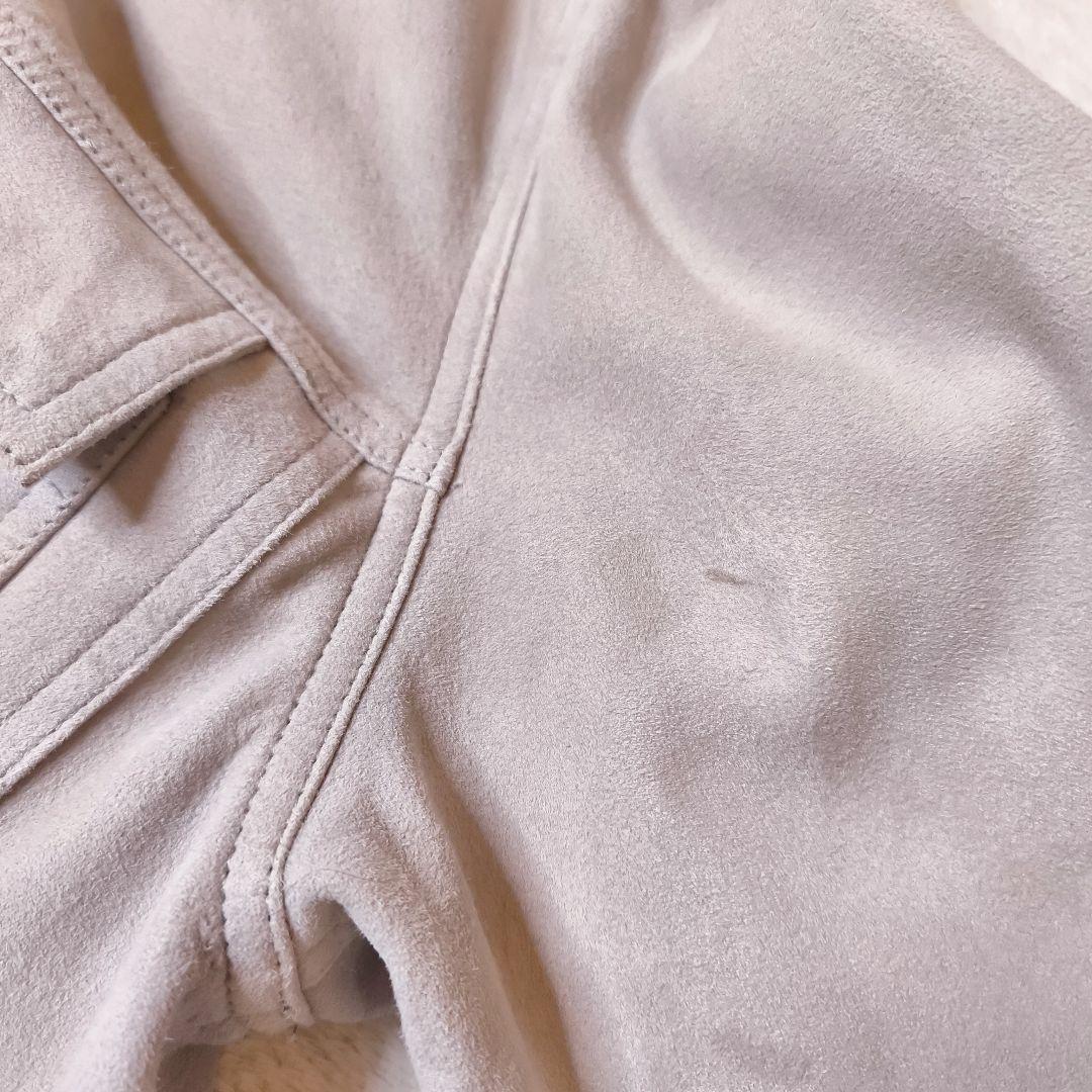 名作 Theory JAMIE ラムスキンス エード ブルゾン グレージュ M