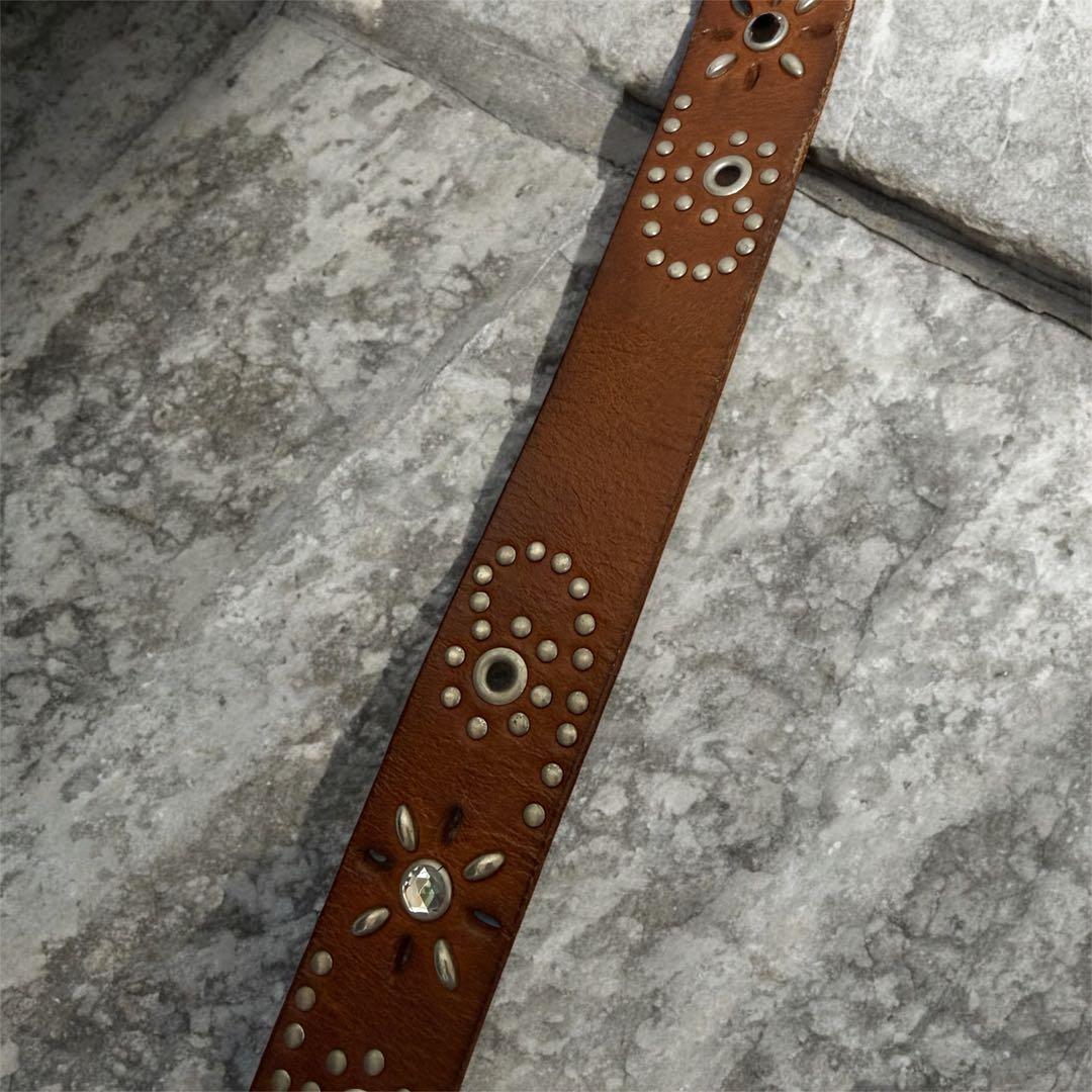 90s leather studs beltスタッズベルト本革 HTC 円堂守