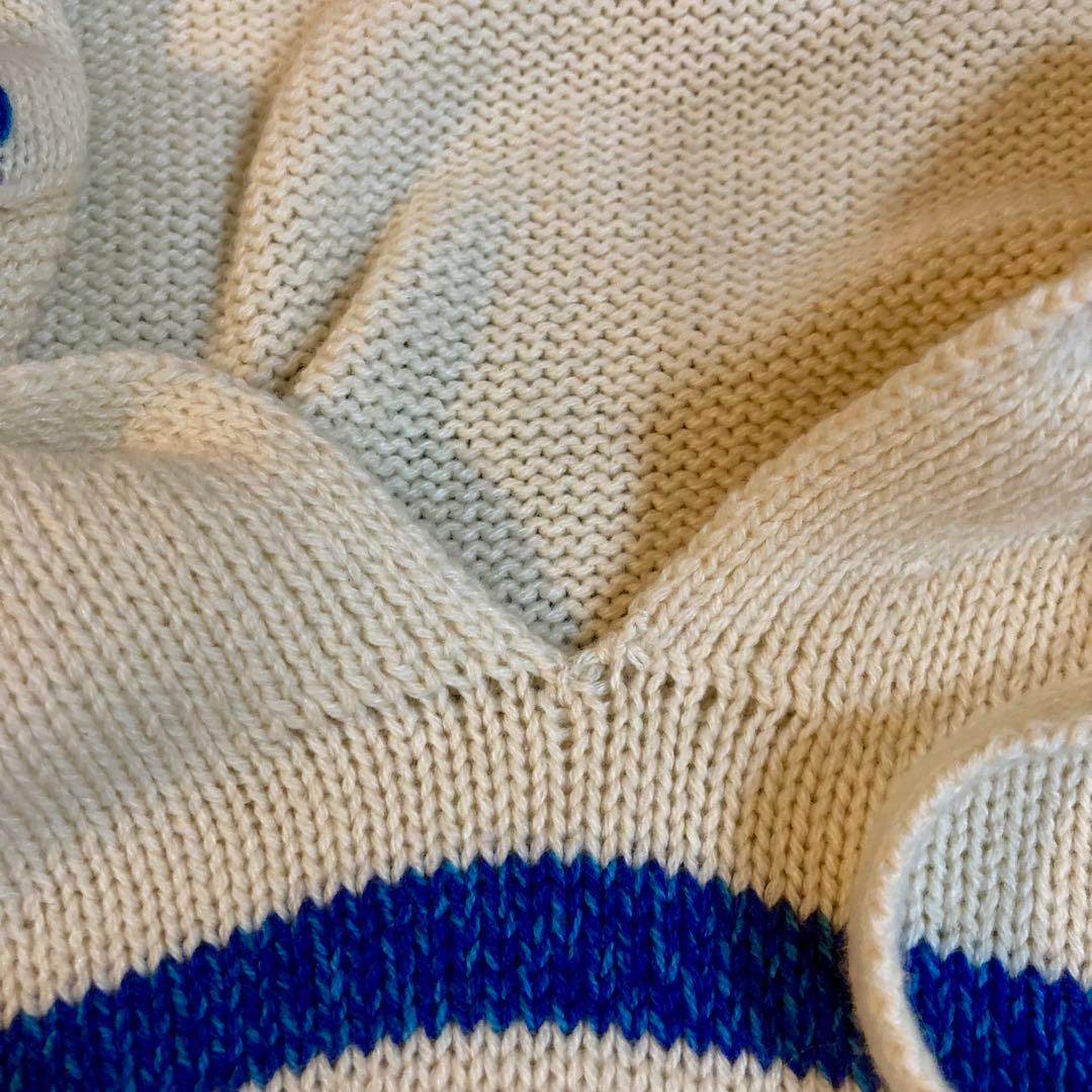 ツムグ　tumugu コットンウールボーダービッグカラープルオーバー　今期